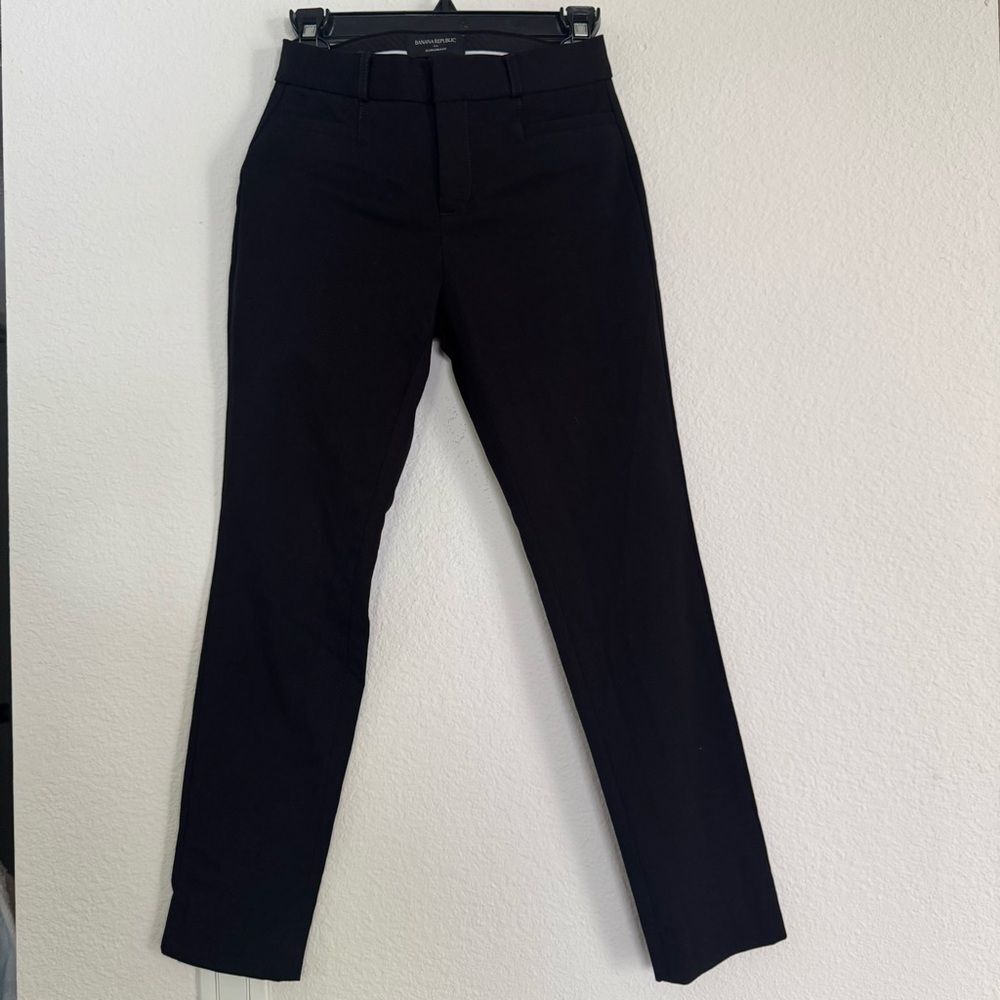 Banana Republic Black Sloan Curvy Fit Women’s Pants Size 0 - Picture 2 of 13